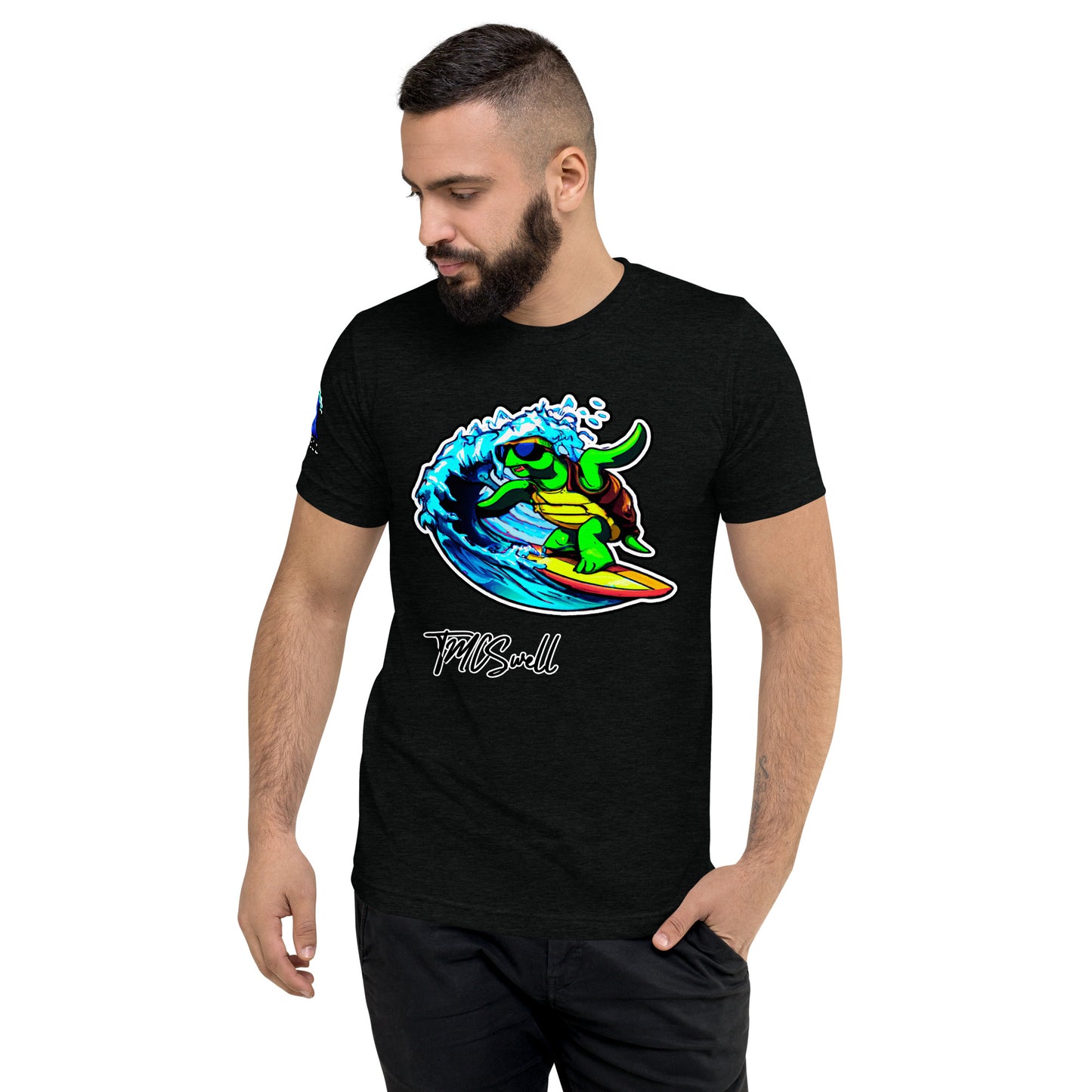 Surfin Turtle Dude Tri-Blend T