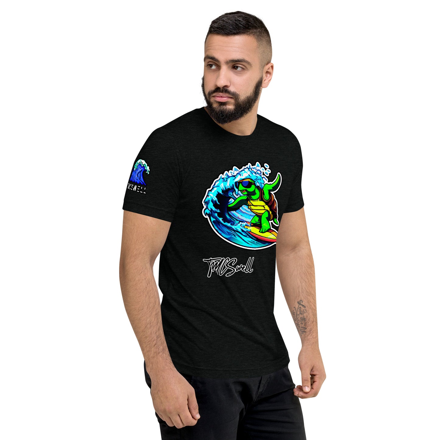 Surfin Turtle Dude Tri-Blend T