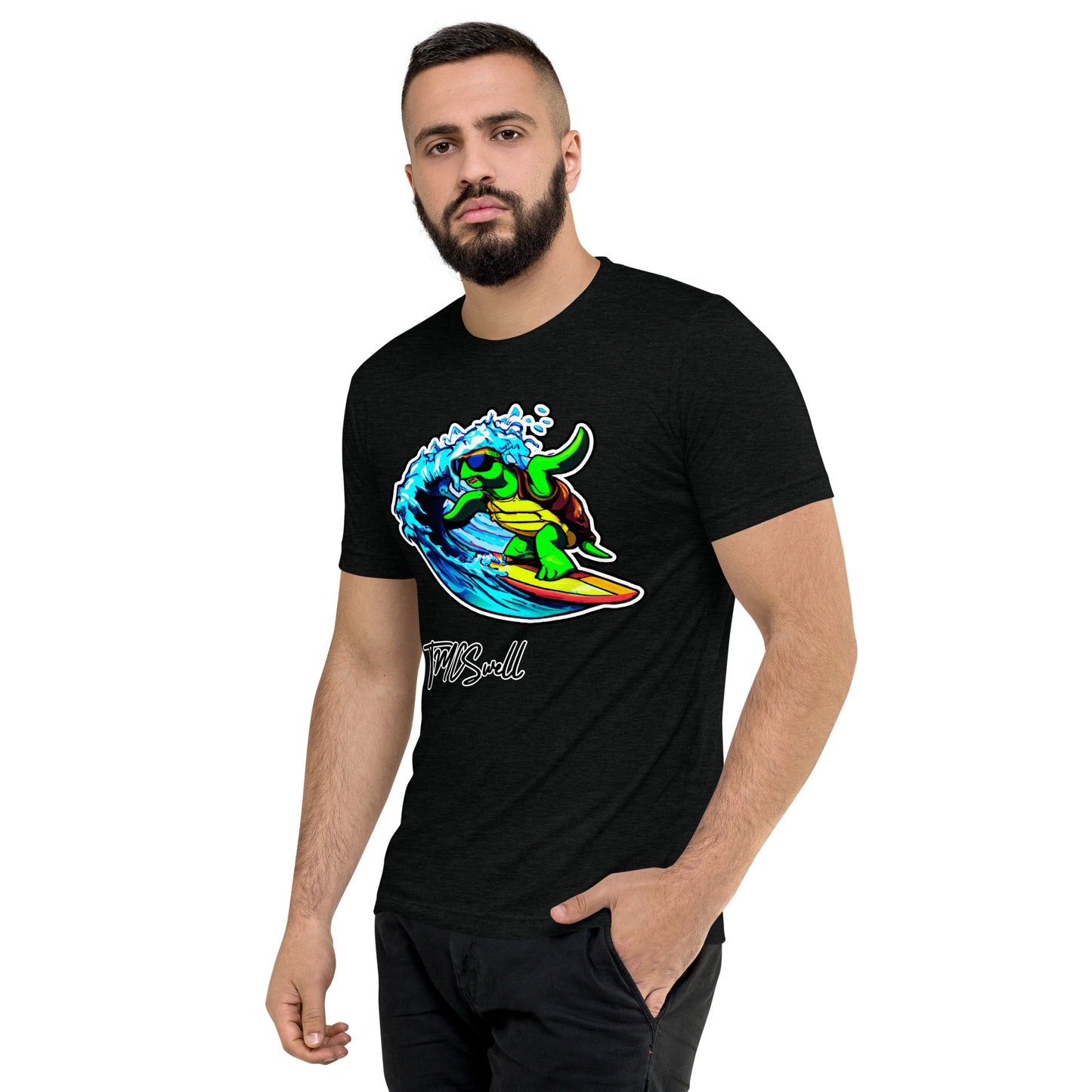 Surfin Turtle Dude Tri-Blend T